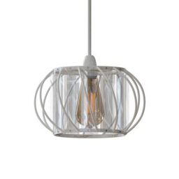 Crystal Glass Ceiling Light Fixture Decorative Lamp Cage Flush Mount - thumbnail 1