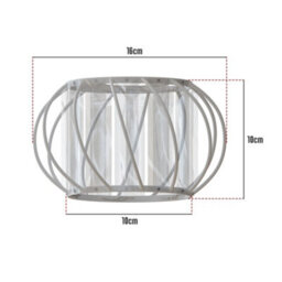 Crystal Glass Ceiling Light Fixture Decorative Lamp Cage Flush Mount - thumbnail 5