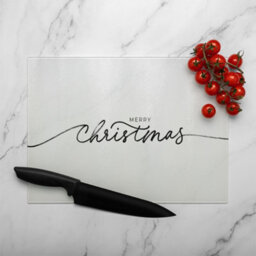 Benjamin Tate Design Merry Christmas Hand Drawn Lettering Dining Glass Chopping Boarddesigner Style - thumbnail 3