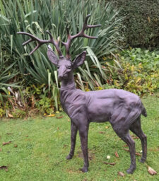 Inspirational Gifting Standing Stag Buck Ornament Cast From Aluminium Extra Large - thumbnail 7