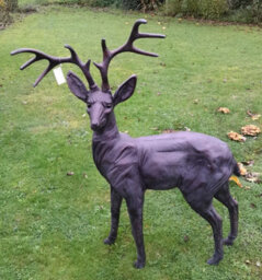 Inspirational Gifting Standing Stag Buck Ornament Cast From Aluminium Extra Large - thumbnail 8