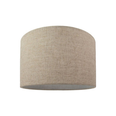 Happy Homewares Contemporary And Stylish Natural Linen 10 Lamp Shade In Oatmeal - 30Cm Diameter - image 1
