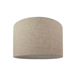 Happy Homewares Contemporary And Stylish Natural Linen 10 Lamp Shade In Oatmeal - 25Cm Diameter