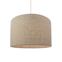 Happy Homewares Contemporary And Stylish Natural Linen 10 Lamp Shade In Oatmeal - 30Cm Diameter - thumbnail 2