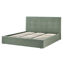 Beliani Ottoman Bed Lorient Boucle Green 180 X 200 Cm (Eu Super King) - thumbnail 6