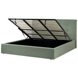Beliani Ottoman Bed Lorient Boucle Green 180 X 200 Cm (Eu Super King) - thumbnail 5