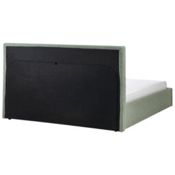 Beliani Ottoman Bed Lorient Boucle Green 180 X 200 Cm (Eu Super King) - thumbnail 7