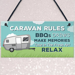 Red Ocean Caravan Rules Plaque Novelty Caravan Accessories Motorhome Gifts And Signs - thumbnail 3