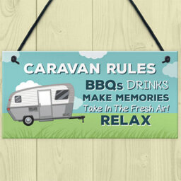 Red Ocean Caravan Rules Plaque Novelty Caravan Accessories Motorhome Gifts And Signs - thumbnail 2