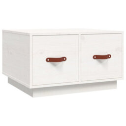 Berkfield Rustic Coffee Table White 60X53X35 Cm Solid Wood Pine