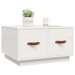 Berkfield Rustic Coffee Table White 60X53X35 Cm Solid Wood Pine - thumbnail 4
