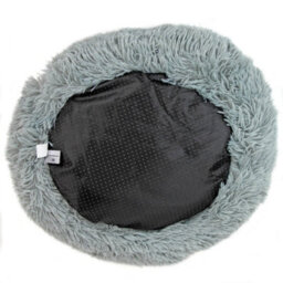 Actiaspet Dog Cat Bed Fluffy Donut Kitten Puppy Pet Cushion Calming Mattress Xs (Grey) - thumbnail 7