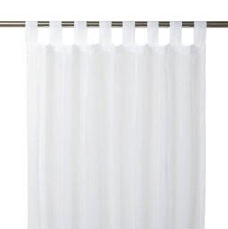 Voile White Plain Daylight Tab Top Voile Curtain (W)140Cm (L)260Cm, Single - thumbnail 1