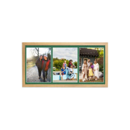 AK Frames 16X8 Navy Blue Sleek Multi Photo Frame With Emerald Mount - Holds 3 Apertures (3X) 7X5 Photos - thumbnail 1