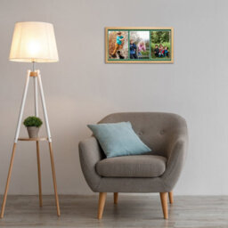 AK Frames 16X8 Navy Blue Sleek Multi Photo Frame With Emerald Mount - Holds 3 Apertures (3X) 7X5 Photos - thumbnail 3