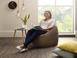 Beautiful Beanbags Adult Classic Beanbag Jumbo Cord Bean Bags Ready Filled - Brown - thumbnail 2