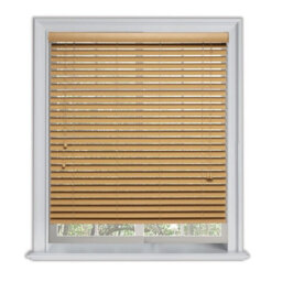 Lister Cartwright 50mm Woodgrain Fauxwood Venetian Blinds Windows Easy Fit Child Safety (Oak, 145 Cm Width X 120 Cm Drop) - thumbnail 2