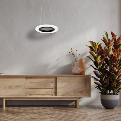 Milagro Cosmo Black Led Pendant Lamp 12W Stylish Contemporary Circular Ring Lights - image 1