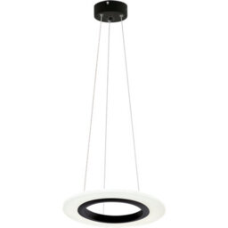 Milagro Cosmo Black Led Pendant Lamp 12W Stylish Contemporary Circular Ring Lights - thumbnail 6