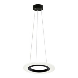 Milagro Cosmo Black Led Pendant Lamp 12W Stylish Contemporary Circular Ring Lights - thumbnail 3