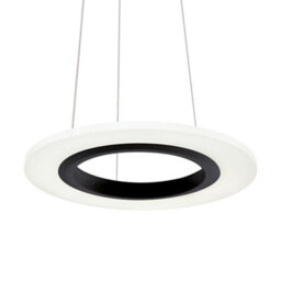 Milagro Cosmo Black Led Pendant Lamp 12W Stylish Contemporary Circular Ring Lights - thumbnail 2