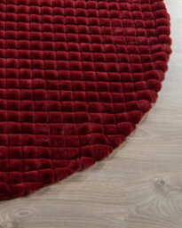 Werchristmas 122 Cm Burgundy Diamond Faux Fur Christmas Tree Skirt - thumbnail 4