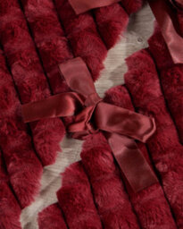 Werchristmas 122 Cm Burgundy Diamond Faux Fur Christmas Tree Skirt - thumbnail 5