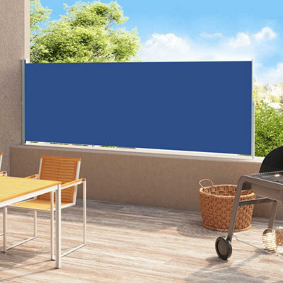Walplus Patio Retractable Side Awning Garden Sun Shade Canopy Gazebo For Back Door, Porch, Patio 180X500 Cm Blue - image 1