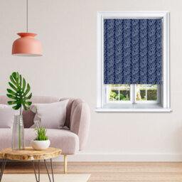 Lister Cartwright Beanstalk Leaf Patterned Roller Blinds - (180 X 140 Cm) Easy To Fit Child Safety Included - Midnight - thumbnail 2