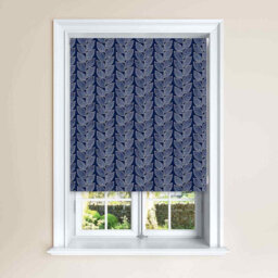 Lister Cartwright Beanstalk Leaf Patterned Roller Blinds - (180 X 140 Cm) Easy To Fit Child Safety Included - Midnight