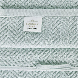 Beliani Set Of 2 Towels Mitiaro Terry Cotton Mint Green - thumbnail 5