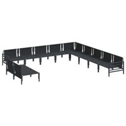 Berkfield Garden Sofa Set 11 Pcs Anthracite Steel - thumbnail 6