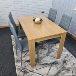 Kosy Koala Dining Table And 4 Chairs Oak Effect Table With 4 Grey Chairs Dining Room Furniture - thumbnail 6