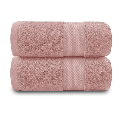 Gc Gaveno Cavailia 2Pk Miami Jumbo Bath Sheet 100X180 Blush Pink 700 Gsm Quick Drying & Super Absorbent Jumbo Bath Sheet Set - image 1