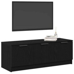 Berkfield Modern Tv Cabinet Black Oak 102X35X36,5 Cm Engineered Wood - thumbnail 3