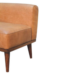 Artisan Furniture Solid Wood Tan Buffalo Backrest Footstool - thumbnail 8