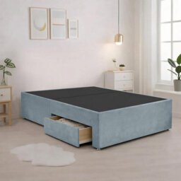 Luxury Sky Plush Milan Single Bed Frame With Mattress 54 Inches Wingback Headboard 2 Footend Storage Drawers - thumbnail 6