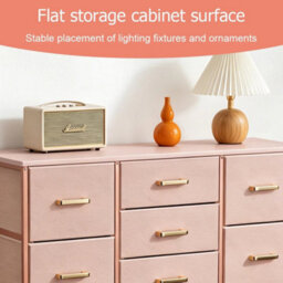 Pink 12 Drawer Chest Of Drawers Modern Chest Of Drawers Bedroom Furniture Storage Bedside Cabinet - thumbnail 5
