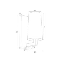 Luminosa Lighting Luminosa Camelot Wall Lamp With Shade Chrome Base, Glass Opal Matt - thumbnail 3