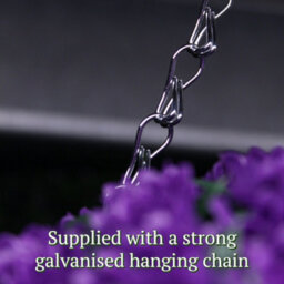 Pair Of Best Artificial 23Cm Purple Rose Hanging Basket Flower Topiary Ball - Suitable For Outdoor Use - Weather & Fade Resistant - thumbnail 6