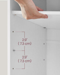 Songmics Vasagle Shoe Rack Bench, Padded Seat Hallway Bench, Shoe Cabinet, 12 Spaces, Adjustable Shelves, Classic White - thumbnail 6