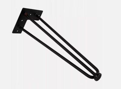 "B2C 4X Hairpin Legs Hair Pin Legs Set For Furniture Bench Desk Table Metal Steel Diy3 Prong (12mm) 71.1Cm - 28""" - image 1