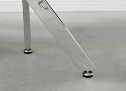 Furniturebox Novara Round Tempered Glass Side End Table With Angled Starburst Silver Chrome Metal Legs For Modern Glam Minimalist Living Room - thumbnail 5