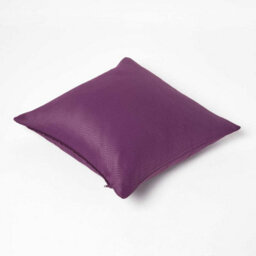 Homescapes Aubergine Herringbone Chevron Cushion Cover - thumbnail 4
