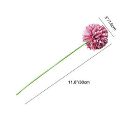 Amorly 18Pcs Artificial Pure Purple Ball Chrysanthemum Flowers Artificial Mums Flowers For Home Table Centerpiece Decor Silk Flowers - thumbnail 2