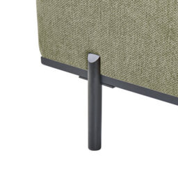 Beliani Chaise Longue Savasse Faux Linen Green - thumbnail 6