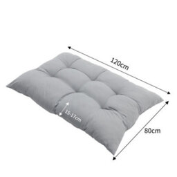Living And Home Light Grey Rectangular Outdoor Garden Tufted Bench Cushion Seat Pad 120 X 80 Cm - thumbnail 9