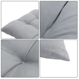 Living And Home Light Grey Rectangular Outdoor Garden Tufted Bench Cushion Seat Pad 120 X 80 Cm - thumbnail 8