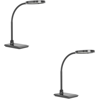 Loops 2 Pack Stylish Modern Black Led Table Lamp For Indoor Home Decor - image 1