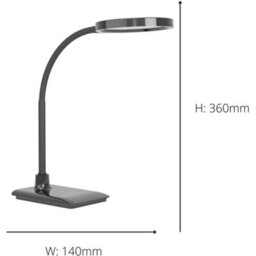 Loops 2 Pack Stylish Modern Black Led Table Lamp For Indoor Home Decor - thumbnail 4